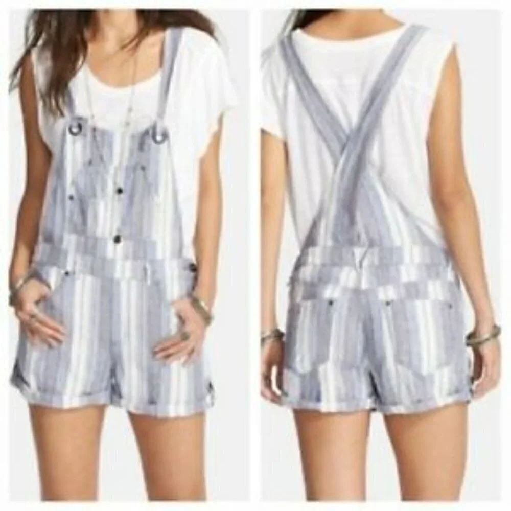 Free People stripes bib